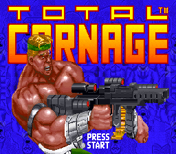 Total Carnage (Europe) Title Screen